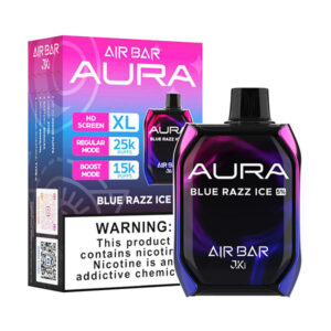 air bar aura 25k puff disposable blue razz ice