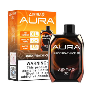 air bar aura 25k puff disposable juicy peach ice