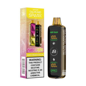 air bar diamond spark 15k puff disposable juicy peach ice