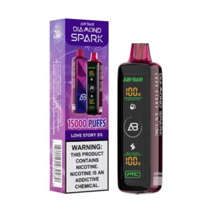 air bar diamond spark 15k puff disposable love story