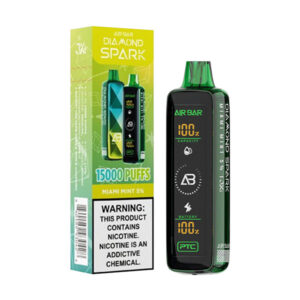 air bar diamond spark 15k puff disposable miami mint