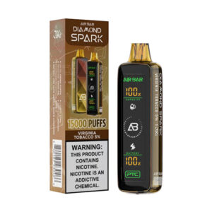 air bar diamond spark 15k puff disposable virginia tobacco
