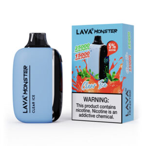 lava monster 25k puff disposable clear ice