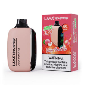 lava monster 25k puff disposable juicy peach ice