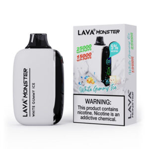 lava monster 25k puff disposable white gummy ice