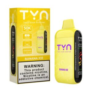 tyn 50k puff disposable banana ice