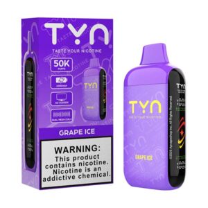 tyn 50k puff disposable grape ice