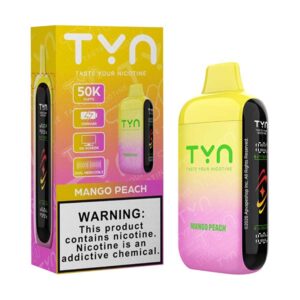 tyn 50k puff disposable mango peach