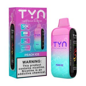 tyn 50k puff disposable peach ice