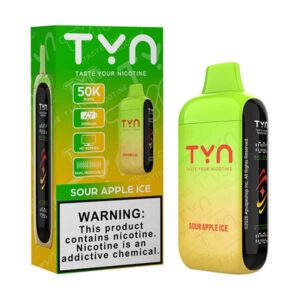 tyn 50k puff disposable sour apple ice