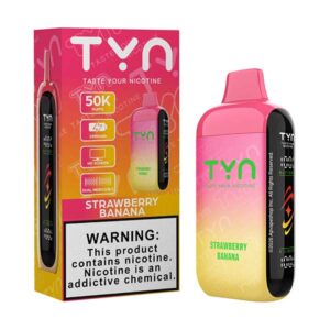 tyn 50k puff disposable strawberry banana