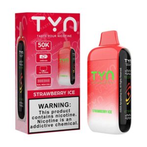 tyn 50k puff disposable strawberry ice