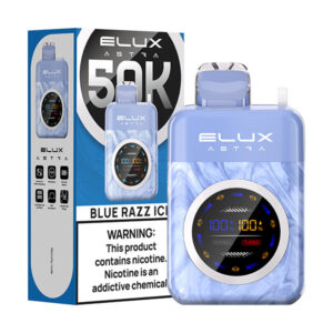 elux astra 50k puff disposable blue razz ice