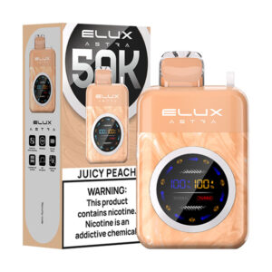 elux astra 50k puff disposable juicy peach