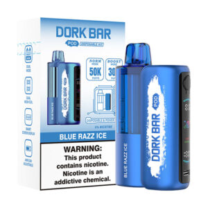 dork bar pod kit 50k disposable blue razz ice
