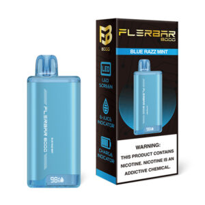 flerbar 8000 disposable blue razz mint