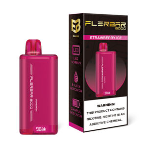 flerbar 8000 disposable strawberry ice