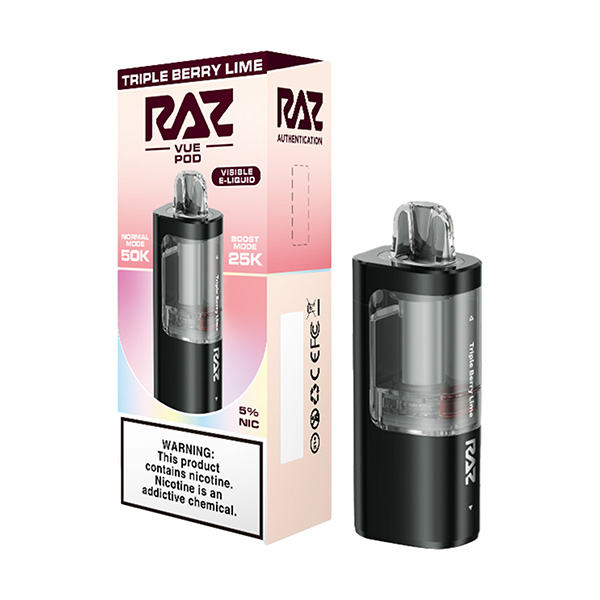 raz vue pod 50k disposable triple berry lime