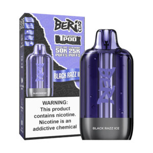 beri cliq pod 50k disposable black razz ice