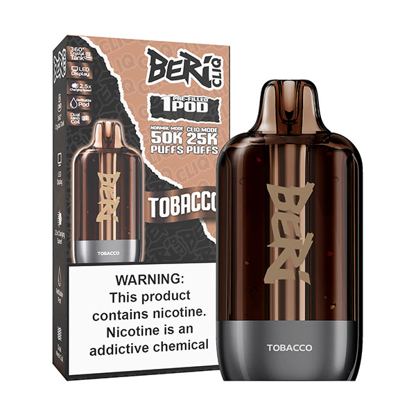 beri cliq pod 50k disposable tobacco