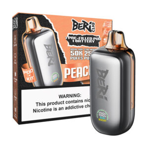beri cliq pod kit 50k disposable peach ice