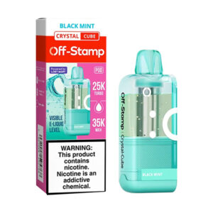 off stamp crystal cube pod 35k black mint