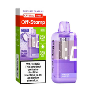 off stamp crystal cube pod 35k blue razz grape ice