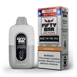fifty bar texas series 20k disposable cafe mocha