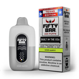 fifty bar texas series 20k disposable sour mango