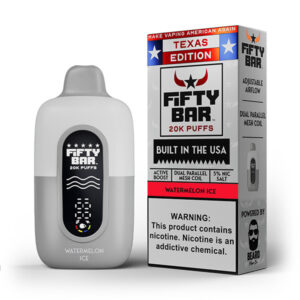 fifty bar texas series 20k disposable watermelon ice